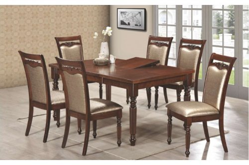 Стіл Прага 118-164х100 см горіх +6 стільців