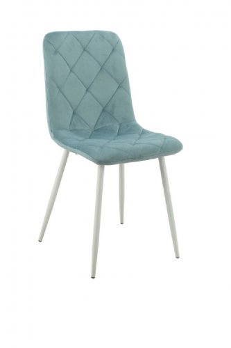 Cтілець N-41 блакитний топаз велюр + білий