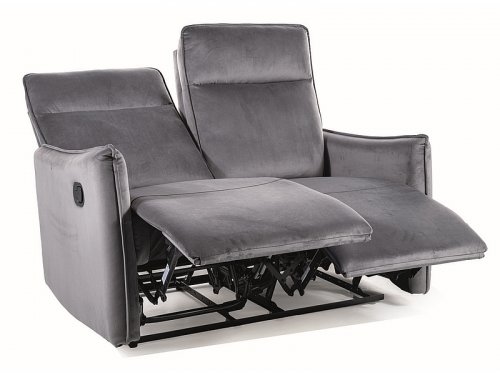 TRAVIS 2 Диван двомісний реклайнер тканина VELVET CIEMNY BEŻ BLUVEL 14 колір сірий
розмір 127х102х48х53 см