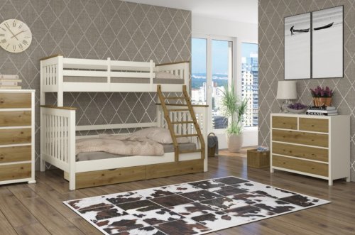 СКАНДИНАВИЯ Кровать двухярусная дерево без ящика
размер 1,4 х 0,9 х 2,0/1,9