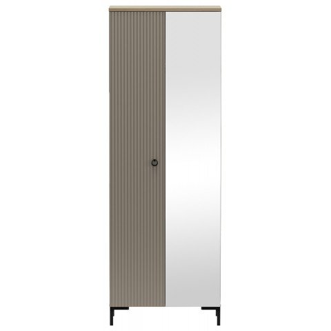 DOMINICA шафа з дзеркалом 2d taupe / дуб silverjack