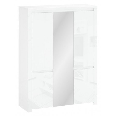 LINGO шафа с дзеркалом 5d [F] білий глянець