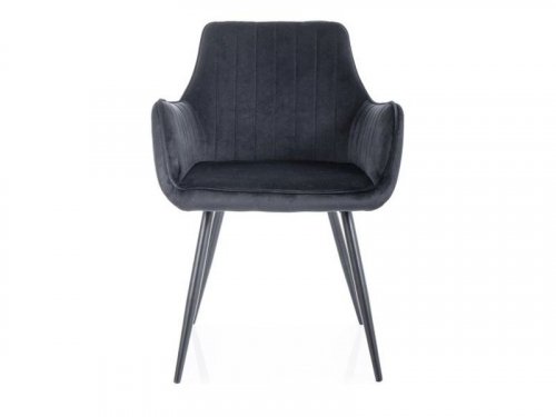 APPLE Крісло чорне тканина VELVET BLUVEL 19