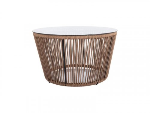 BAHAMA Стіл журнальний стекло колір білий
розмір FI80х45 см