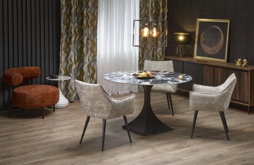 MANUEL Стол обеденный керамика цвет серый/ черный
размер 120/77 cm