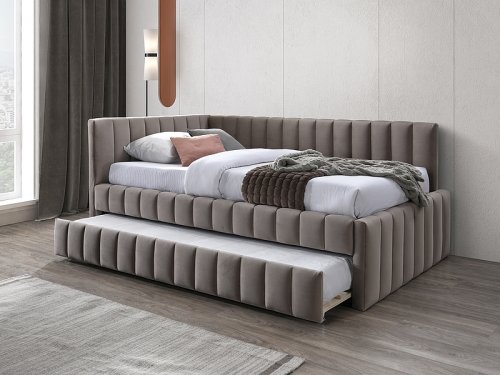 ALFIE  Диван-Ліжко колір бежевий VELVET BLUVEL 40 ALFIEV120CBE
розмір 120х200