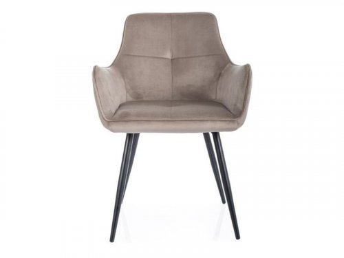 GRAPE VELVET Крісло металеве тканина колір бежевий C.BEŻ BLUVEL 40
розмір :85/47/5747
