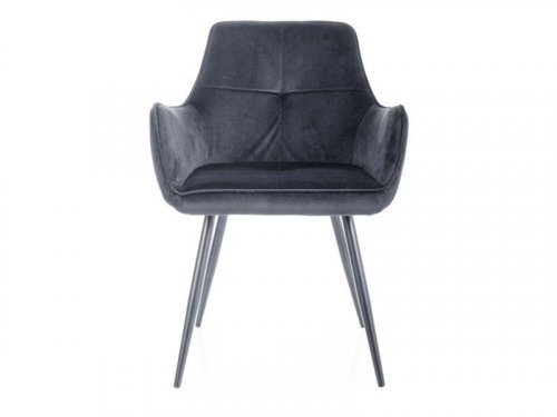 GRAPE VELVET Крісло металеве тканина колір чорний BLUVEL 19
розмір :85/47/5747