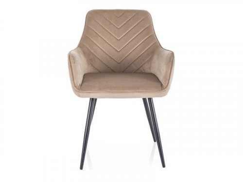 FIG VELVET  Крісло металеве тканина колір бежевий  BLUVEL 28
розмір 85/47/5747 см