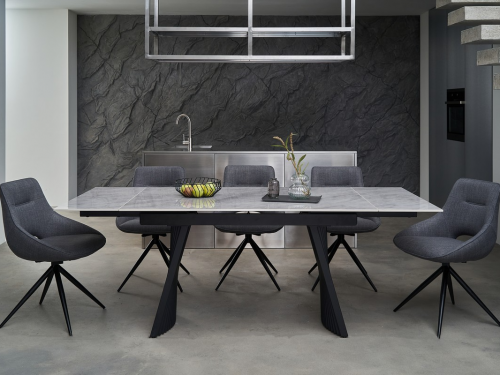 Керамічний стіл Олімпія ТМL-985 ребекка грей + чорний