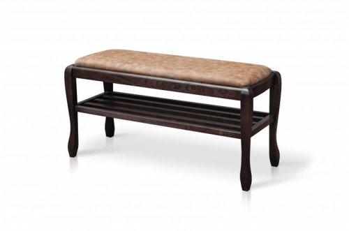 Банкетка з полкою Сієста 1100, т.горіх/коричн ткан