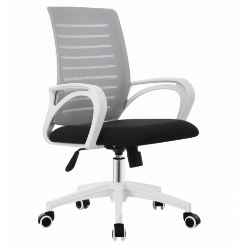 Комп'ютерне крісло POLO світло-сіре/чорне/білий каркас