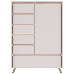 Комод REG 1D5S1K Лаундж / Lounge Кашемір + Дуб Сонома - ВМК (БРВ)