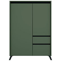 Комод REG 2D1S1K Лаундж / Lounge Зелений Димчастий + Чорний - ВМК (БРВ)