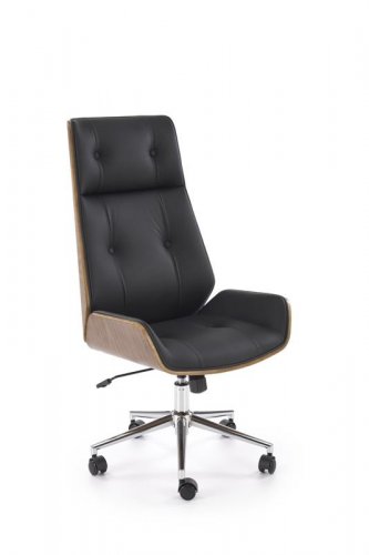 WEBSTER Крісло офісне дерево та екошкіра колір чорний
розмір 60/65/114-122/46-54 cm
