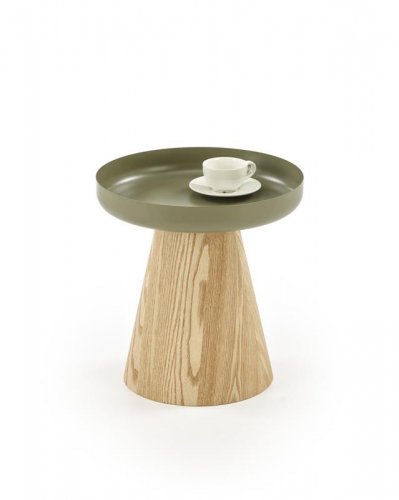 GINA Стіл журнальний колір дуб натуральний/ зелений
розмір 40/42 cm,