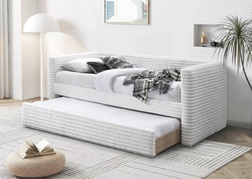 ALABAMA 90 Диван ліжка тканина колір крем з висувним матрацом
розмір 90х200