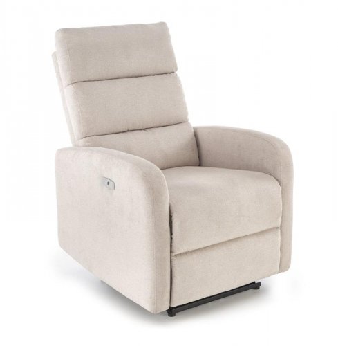 CARINIO Крісло з реклайнером електричним розкладанням колір бежевий
розмір 75/95-165/107-87/50-54 cm