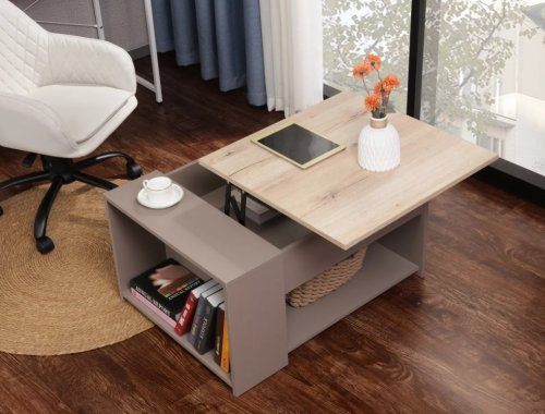 Стіл журнальний Drop Signal дуб альпійський/бежевий
розмір 80x60x42 cm