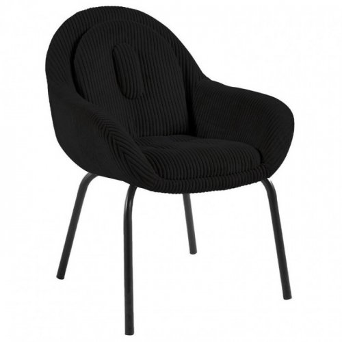 Стілець BELLA чорний каркас/чорний тканина