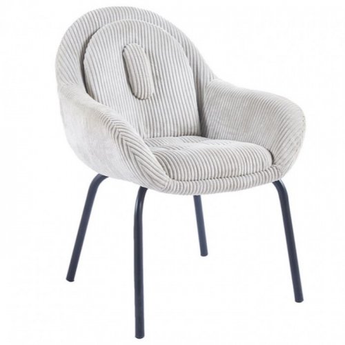 Стілець BELLA чорний каркас/світло-сірий тканина