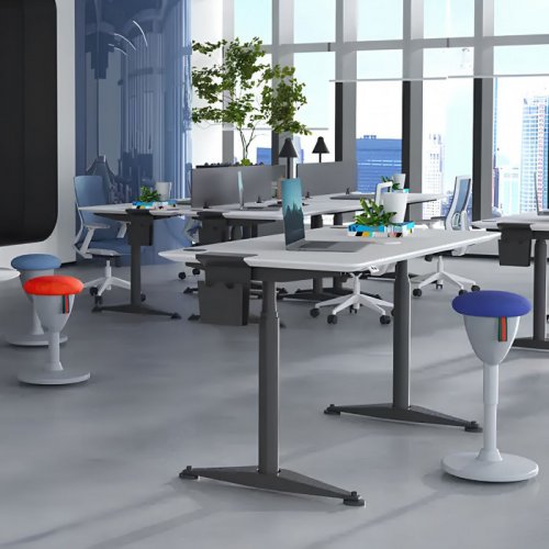 Балансуючий стілець ACORN темно-сіра тканина/сірий каркас