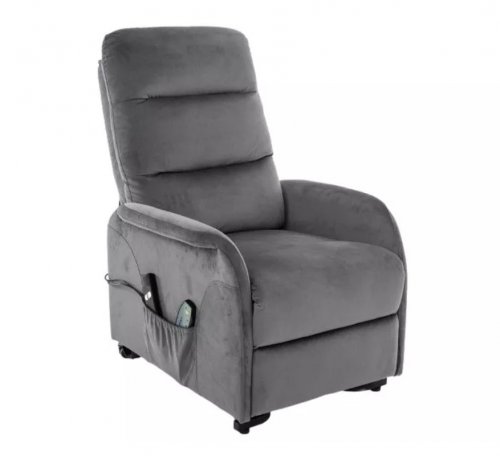 Крісло-реклайнер із функцією масажу Jupiter M Velvet Signal сірий
JUPITERMVSZ