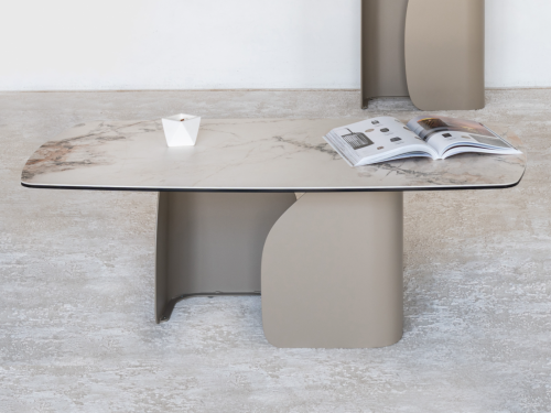 Журнальный стол Кристиано аврора голд + бежевый