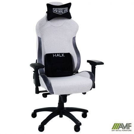 Крісло геймерське VR Racer Textile Halk сірий Код товару: 555573