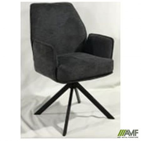 Крісло поворотне Leonor вельвет темно-сірий Код товару: 555447