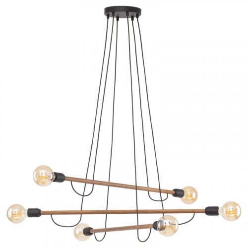 TK-Lighting HELIX WOOD ORZECH LAMPA WISZ?CA 6 P Код 4950