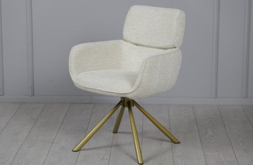 Крісло  Артур айворі золото з функцією обертання 360˚, спинка розбірна
розмір 630*590*850   см                                                                           