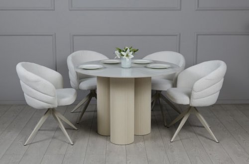 Ажур стіл кераміка  білий глянець
розмір      d1100*750