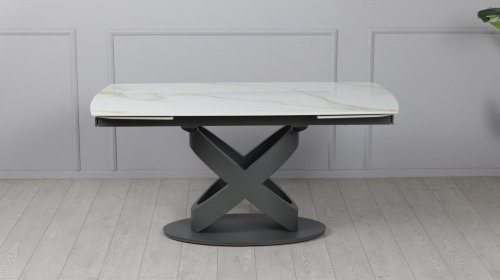 Стіл РІЧМОНД обідній розкладний молочний глянець
розмір  1600/2400х900х750