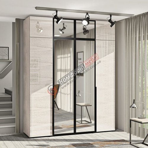 Шафа з зеркалом Флекс 160 см ДСП фасад Дуб білений чотири дверна
Розміри:
Ширина - 1600 мм
Висота - 2070 мм (2500мм з антресолями)
Глибина - 570 мм
Матеріал корпуса - ДСП, по краю обклеєний крайкою ПВХ.
Матеріал фасада - фарбований з ДСП 16 мм