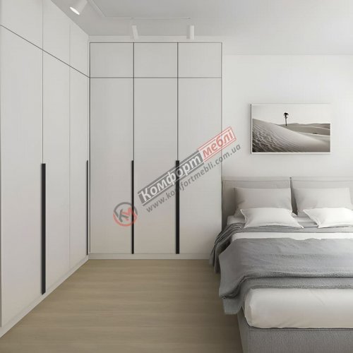 Розпашна шафа Флекс з ДСП фасадами Біла в спальню
Розміри:
Ширина - 1500 мм
Висота - 2070 мм (2500 мм з антресоллю)
Глибина - 570 мм
Матеріал корпуса - ДСП, по краю обклеєний крайкою ПВХ.
Матеріал фасада - ДСП, по краю обклеєний крайкою ПВХ.