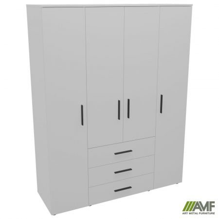 Шафа гардеробна City 4-х дверна 3 шухляди (1500х500х1930Н) Білий Код товару: 221946