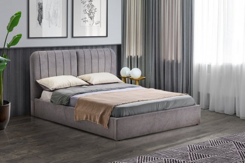 Ліжко м'яке 1600*2000 Бьянка, серый