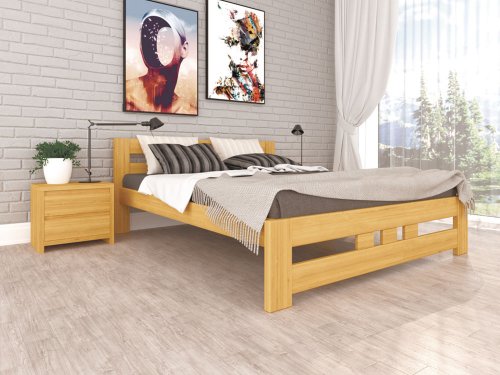 Двоспальне ліжко ЛК-4 ТИС матеріал сосна розмір 160х200