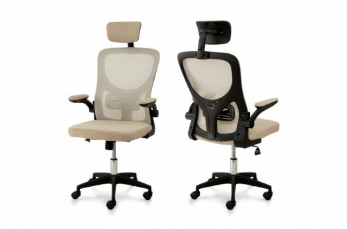 Стілець комп'ютерний Тонус (чорний/бежевий)