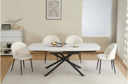 Стіл обідній Гатвік (чорний/кераміка білий)
Розмір: 1300(+300+300)*900; Висота: 760.
Колір: Ніжки: Чорний; Столешня: кераміка білий
Матеріал: Ніжки і каркас: Метал; Столешня: кераміка