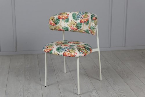 Стілець Дакс метал сидіння тканина 585x500x780 білий