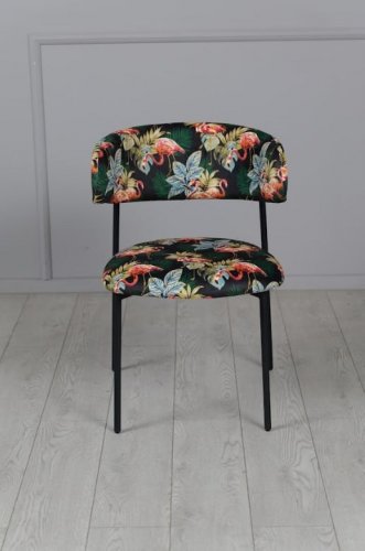 Стілець Дакс метал сидіння тканина 585x500x780 чорний