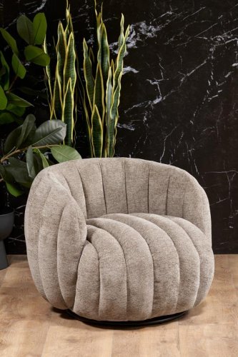 FRASER Крісло для відпочинку тканина колір темно бежевий з функцією обертання
розмір 82/83/65/42 cm