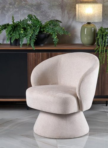 Крісло поворотне VECNA HALMAR бежевий