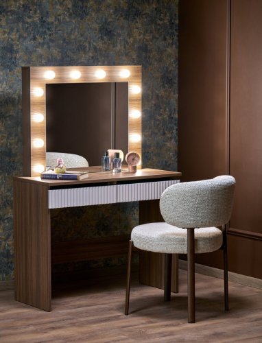 Стіл туалетний HOLLYWOOD 2 HALMAR кашемір/горіх
розмір 94/43/140 cm