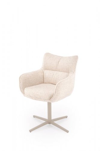 Крісло поворотне K614 CS HALMAR бежевий/кашемір