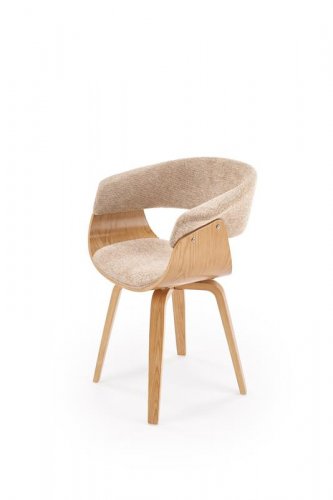 K-545 Крісло деревяне тканина  колір бежевий натуральний
розмір 63/53/83/51 cm