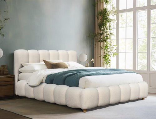 Ліжко HALMAR BRISA 160 з місцем для зберігання постільної білизни, біле