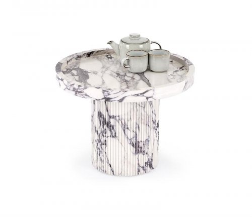 Журнальний стіл HALMAR AMARETTO, білий мармур